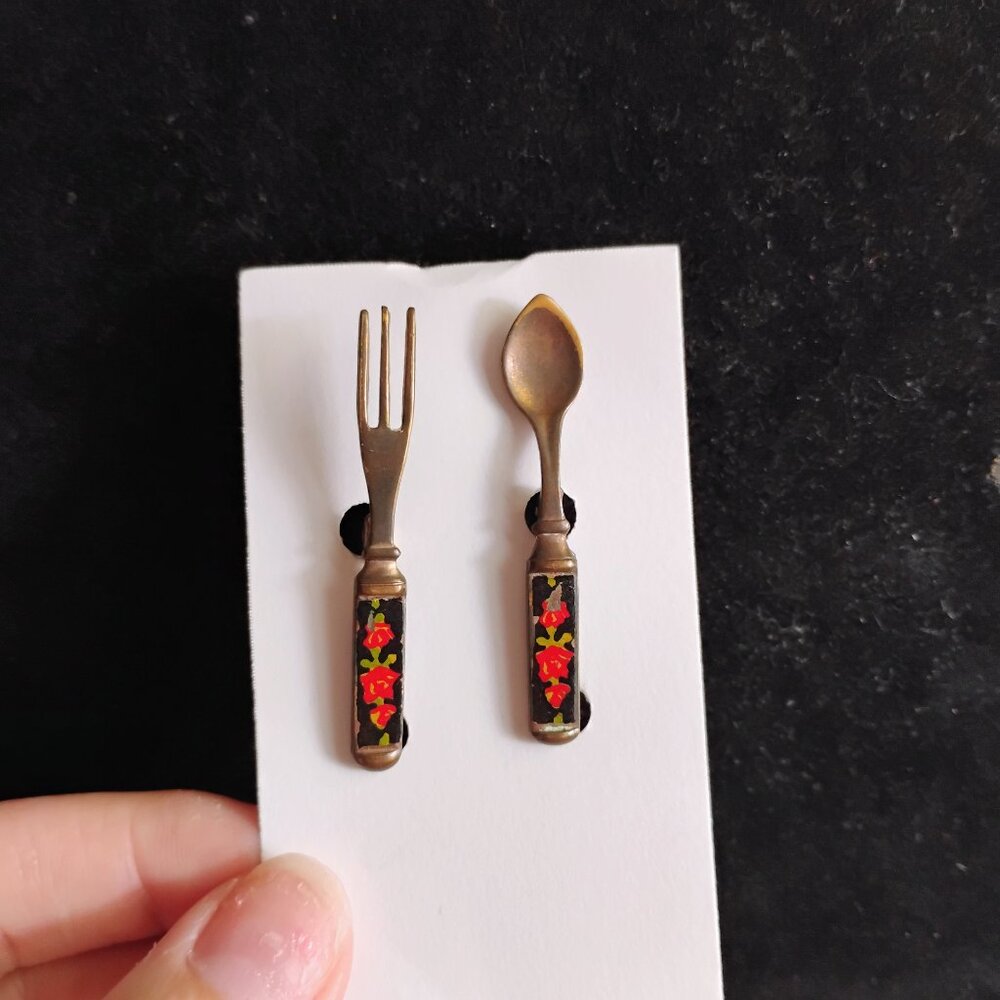Vintage Silverware Brooches